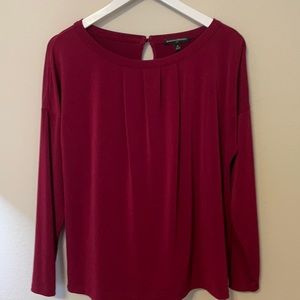 Red wine top blouse from Banana Republic